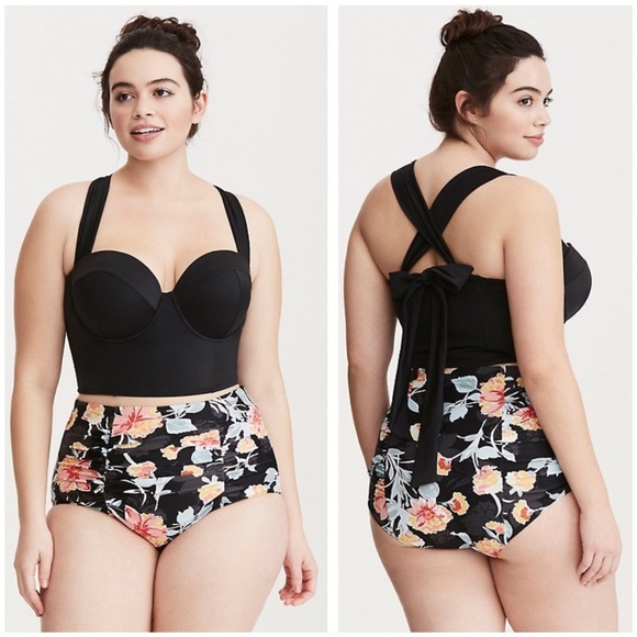 torrid Other - Torrid Black HALTER MID-KINI TOP
